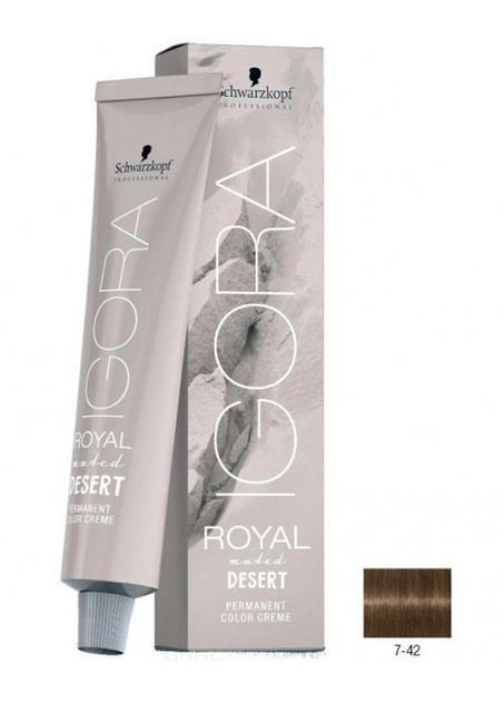 Фарба для волосся Schwarzkopf Professional Igora Royal 7-42 Середньо-русявий бежево-попелястий, 60 мл