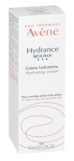 Крем для обличчя Avene Hydrance Rich насичений зволожуючий для сухої і дуже сухої шкіри, 40 мл