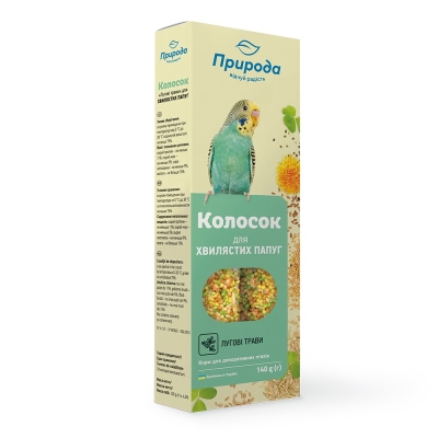 Корм для волнистых попугаев Природа ПР-30 Колосок луговые травы, 140 г