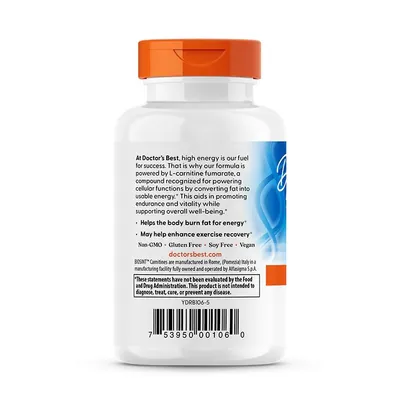 Амінокислота Doctor's Best L-Carnitine Fumarate, 60 капсул