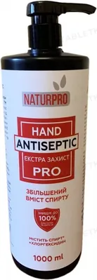 Розчин для рук NaturPRO Екстра Захист антисептичний, 1000 мл