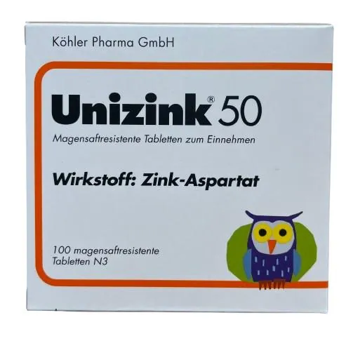Уніцинк 50 (Unizink 50) таблетки №100 (10х10)