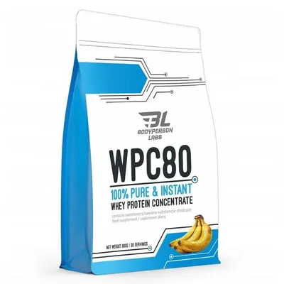 Протеїн сироватковий концентрат Bodyperson Labs WPC80 банан, 900 г