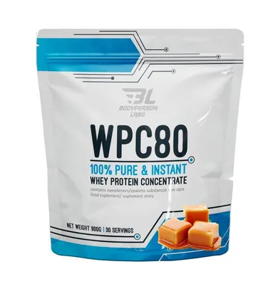 Протеїн сироватковий концентрат Bodyperson Labs WPC80 солона карамель, 900 г