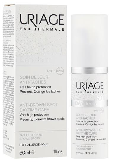 Крем для обличчя та тіла Uriage Depiderm SPF 50+ денний проти пігментних плям, 30 мл