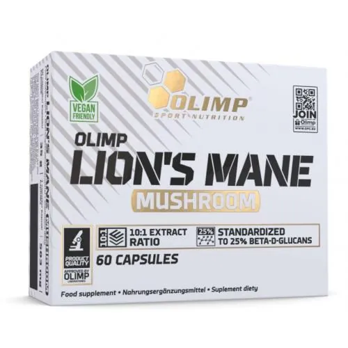 Гриб Їжовик гребінчастий Olimp Lions Mane Mushroom 500 мг, 60 капсул