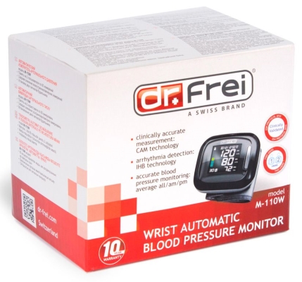 Тонометр Dr.Frei M-110W автоматичний на зап'ястя, з адаптером