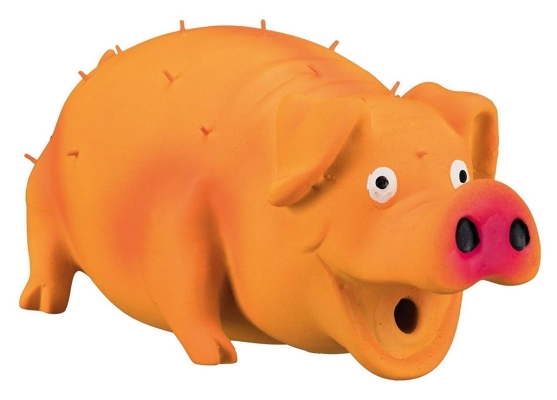 Игрушка для собак Trixie 35499 Поросенок с щетиной латексный, 21 см