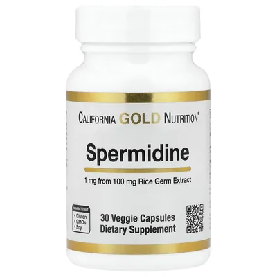 Спермідін California Gold Nutrition Spermidine 1 мг, 30 вегетаріанських капсул