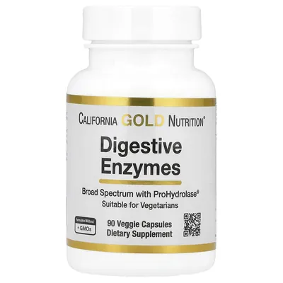 Ферменти для травлення California Gold Nutrition Digestive Enzymes, 90 вегетаріанських капсул