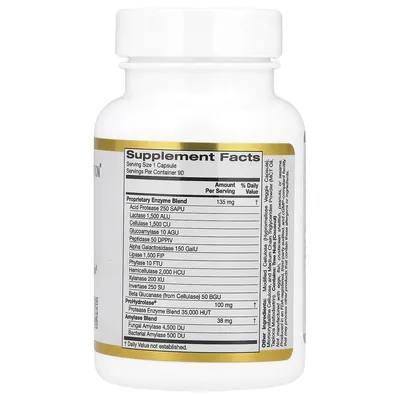 Ферменти для травлення California Gold Nutrition Digestive Enzymes, 90 вегетаріанських капсул