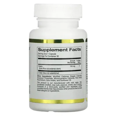 Фізетин California Gold Nutrition Fisetin with Novusetin 100 мг, 30 вегетаріанських капсул