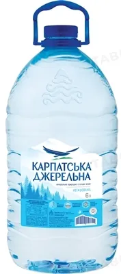 Вода мінеральна Карпатська Джерельна негазована, 6 л
