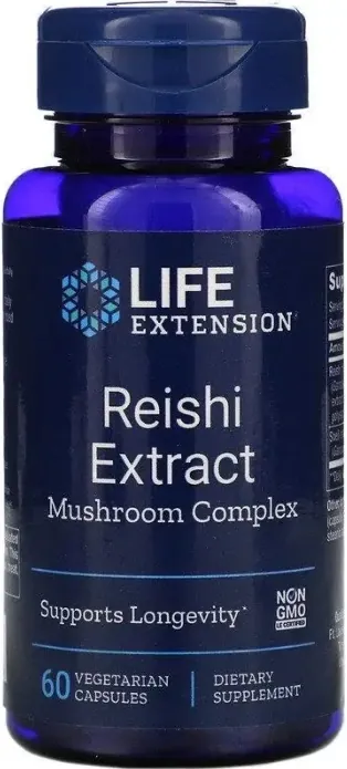 Гриби рейши Life Extension Reishi, 60 капсул