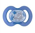Пустышка силиконовая Baby-Nova 24242-1 ортодонтическая ночная, размер 2, голубая, 1 шт