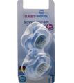 Пустышка силиконовая Baby-Nova 27231-2 симметричная, размер 1, голубая 0-6 месяцев, 2 шт