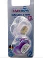 Пустушка силіконова Baby-Nova 27251-1 симетрична для дівчинки, розмір 2, 6-18 місяців, 2 шт