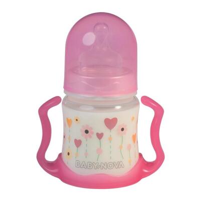 Бутылочка Baby-Nova 45003-1 пластиковая с декором, 150 мл