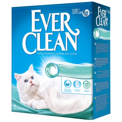Наполнитель Ever Clean Aqua Breeze бентонитовый с ароматом морской свежести, 6 л