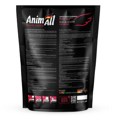 Наполнитель для туалета AnimAll силикагелевый Розовый сапфир (розовый лепесток), 3,8 л