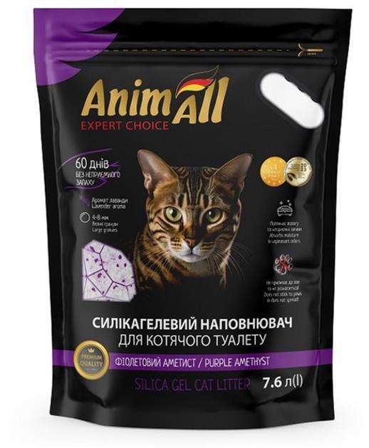 Наполнитель для туалета AnimAll силикагелевый Фиолетовый аметист, 7,6 л