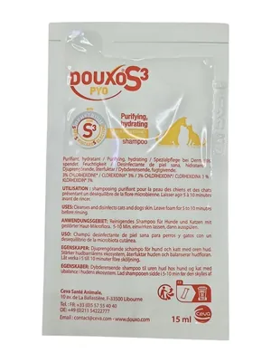 Шампунь DOUXO S3 Pyo очищення та зволоження для собак та котів, 15 мл в саше