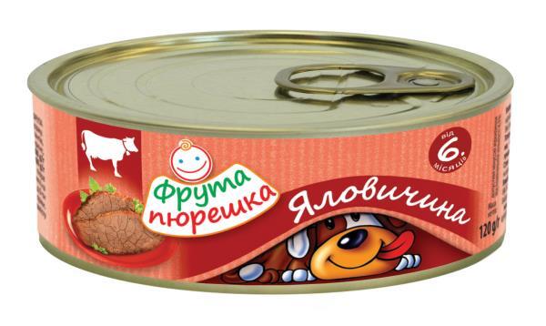 Пюре мясное Фрута Пюрешка Говядина, 120 г
