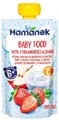 Пюре фруктове Hame Hamanek Яблуко з полуницею і сиром, 120 г