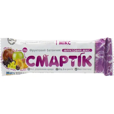 Батончик фруктовий Смартік Фруктовий мікс, 30 г