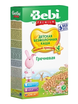 Каша безмолочна Bebi Premium Гречана, з 4 місяців, 200 г