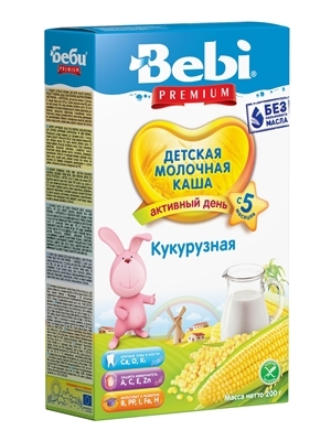 Каша молочная Bebi Premium Кукурузная, с 5 месяцев, 200 г