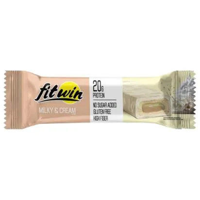 Батончик FitWin протеїновий з начинкою молоко-крем, 60 г