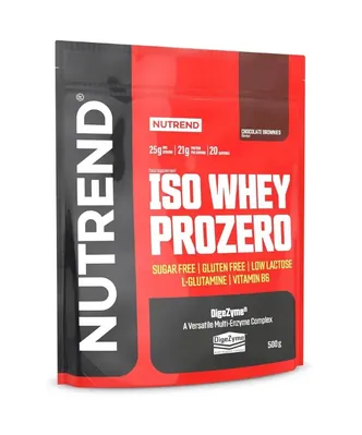 Протеїн сироватковий ізолят Nutrend Iso Whey Prozero шоколадний брауні, 500 г