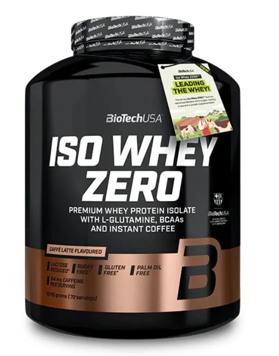 Протеїн сироватковий ізолят Biotech Iso Whey Zero кава латте, 1,816 кг