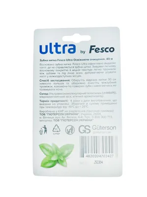 Зубна нитка Fesco Ultra Fresh Clean Mint, 40 м