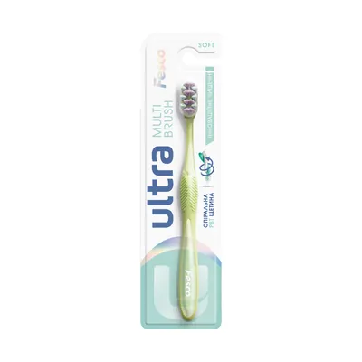 Зубна щітка Fesco Ultra Multibrush Soft м'яка салатова, 1 штука