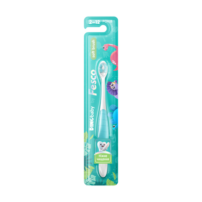 Зубная детская щетка Fesco DinoBaby Soft мягкая, 1 штука