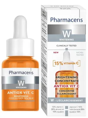 Концентрат для обличчя Pharmaceris W антиоксидантний відбілюючий з 15% Вітамін С, 30 мл