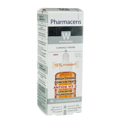 Концентрат для обличчя Pharmaceris W антиоксидантний відбілюючий з 15% Вітамін С, 30 мл