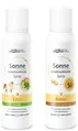 Набір Medipharma Cosmetics Sonne (Сонцезахисний спрей-аерозоль SPF50+ Kids 150 мл + Сонцезахисний спрей-аерозоль SPF50 для підсилення засмаги 150 мл*)
