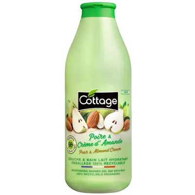 Молочко для душу Cottage Moisturizing Shower Milk зволожуюче Груша та мигдальний крем, 750 мл