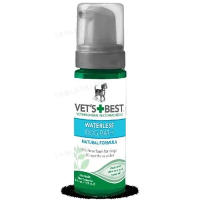 Шампунь-піна для собак Vet's Best Waterless Dog Bath для експрес чистки без води, 147 мл