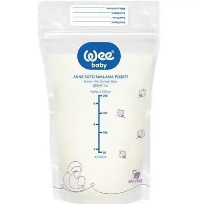 Пакеты Wee Baby для хранения грудного молока, объем 200 мл, 20 шт.