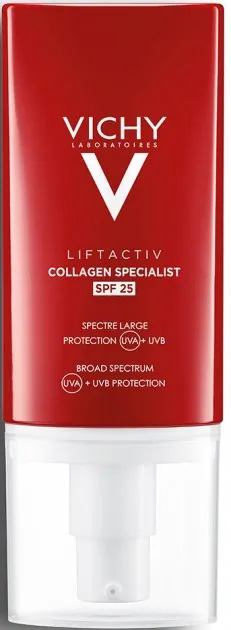 Крем-догляд для обличчя Vichy LiftActiv Specialist Collagen SPF25 антивіковий для корекції зморшок та контуру обличчя для всіх типів шкіри, 50 мл