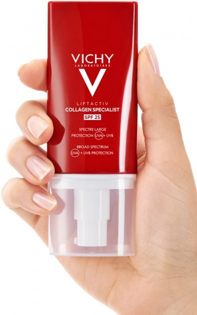 Крем-уход для лица Vichy LiftActiv Collagen Specialist SPF25 антивозрастной для коррекции морщин и контура лица для всех типов кожи, 50 мл