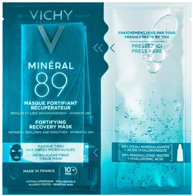 Маска тканинна Vichy Mineral 89 зміцнююча відновлення шкіри обличчя, 29 мл