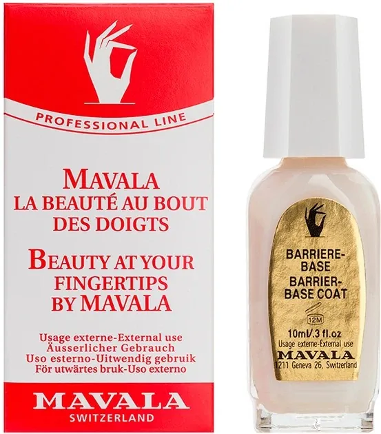 Базове покриття Mavala Barrier-Base Coat для слабких і ламких нігтів, 10 мл