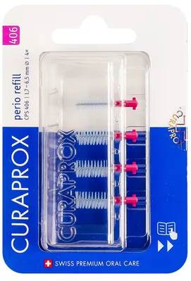 Змінні міжзубні йоржики Curaprox Perio Refill CPS 406 d 1.7-6.5 мм фуксія, 4 шт