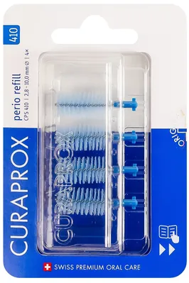 Змінні міжзубні йоржики Curaprox Perio Refill CPS 410 d 2.8-10.0 мм блакитні, 4 шт