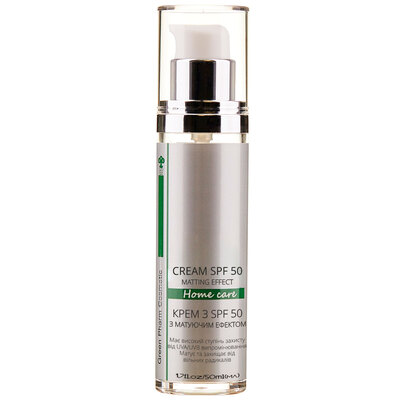 Крем для лица Green Pharm Cosmetic SPF50 с матирующим эффектом, 50 мл